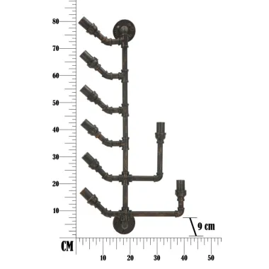 P/BOTTIGLIE NA ŚCIANĘ MANHATTAN 8 MIEJSC 40 15 85 cm